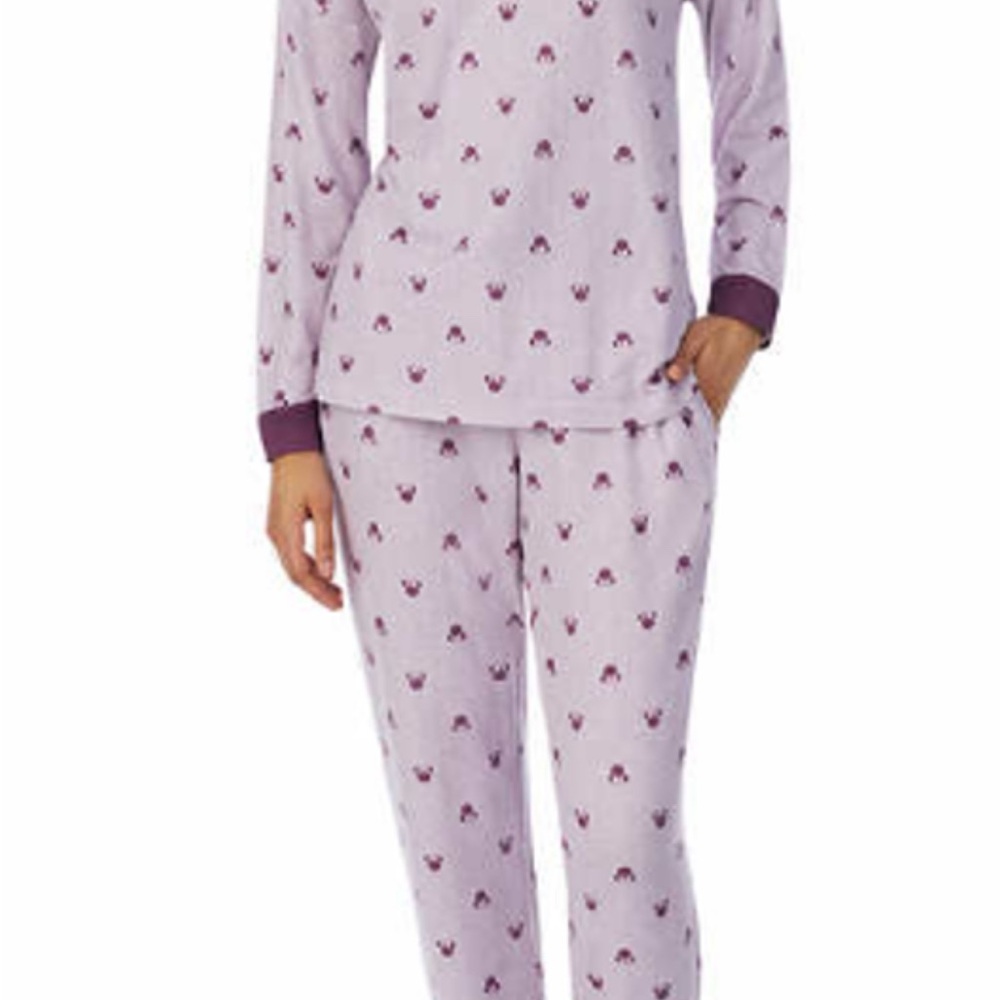 Disney Lavender Minnie Mouse‎ Pajama Set Womens